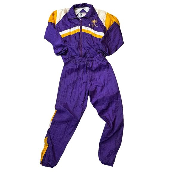 Vintage LSU Stadium Apparel Tracksuit Youth XL or Women’s M Purple Gold - Picture 13 of 13